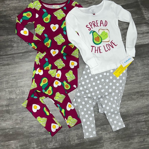New Carters Spread the love 4pc pjs - Picture 2 of 14